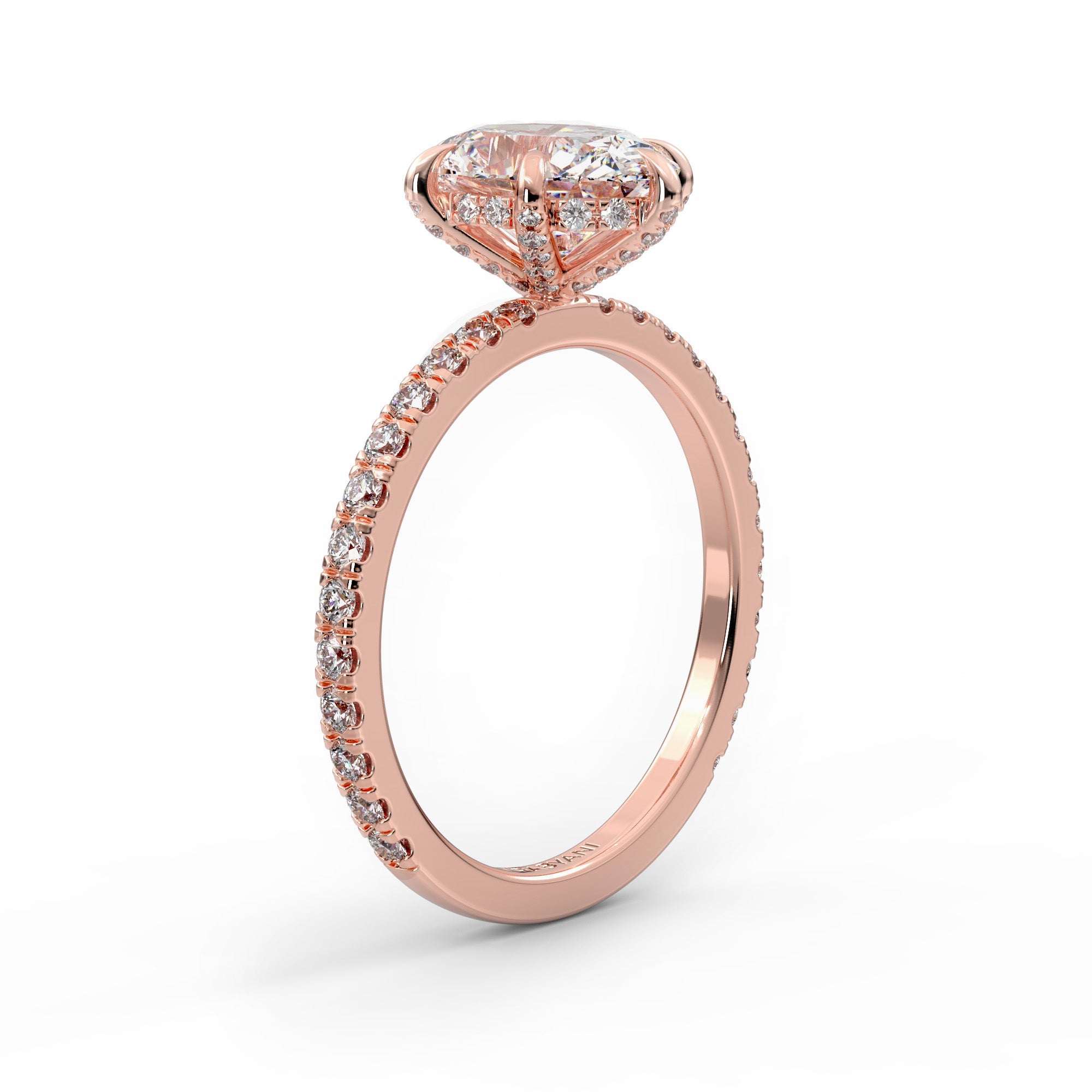 Alessandra Oval Lab Grown Diamond Engagement Ring IGI Certified-VIRABYANI